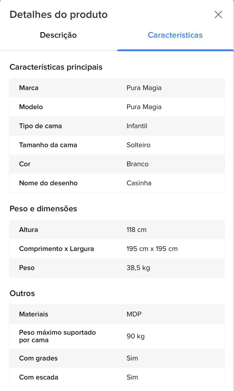 Cama Infantil Minha Doce Casinha / USADA - Foto 5