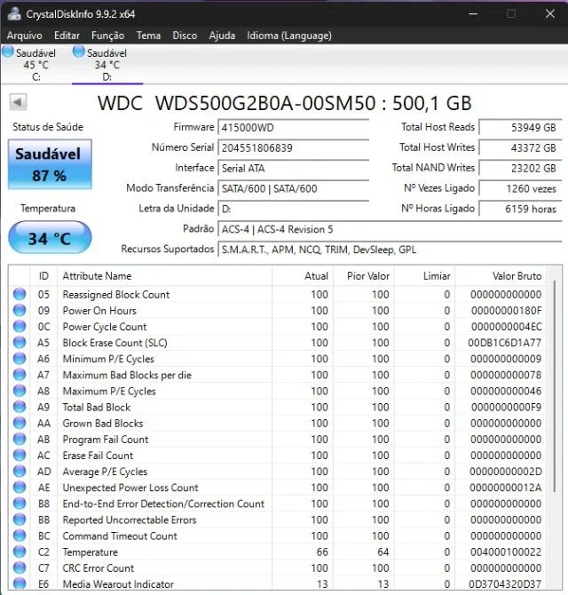 SSD 500GB WD SATA - Foto 2