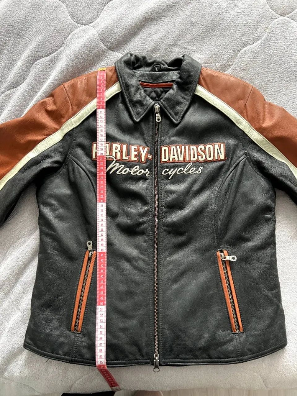 Jaqueta Harley Davidson feminina vintage couro legítimo - Foto 3