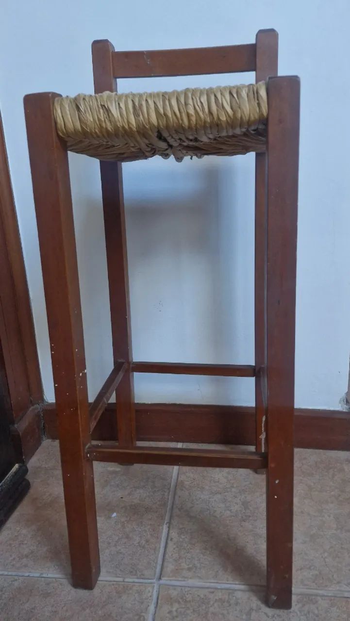 Banqueta rústica de madeira - Foto 2