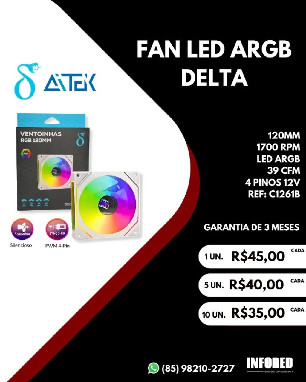 Fan led ARGB modelos variados  - Foto 3