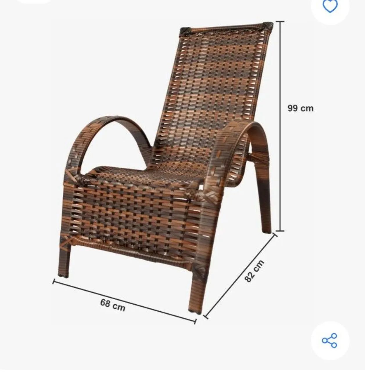 Kit 4 cadeiras poltrona Paris varanda premium. - Foto 2