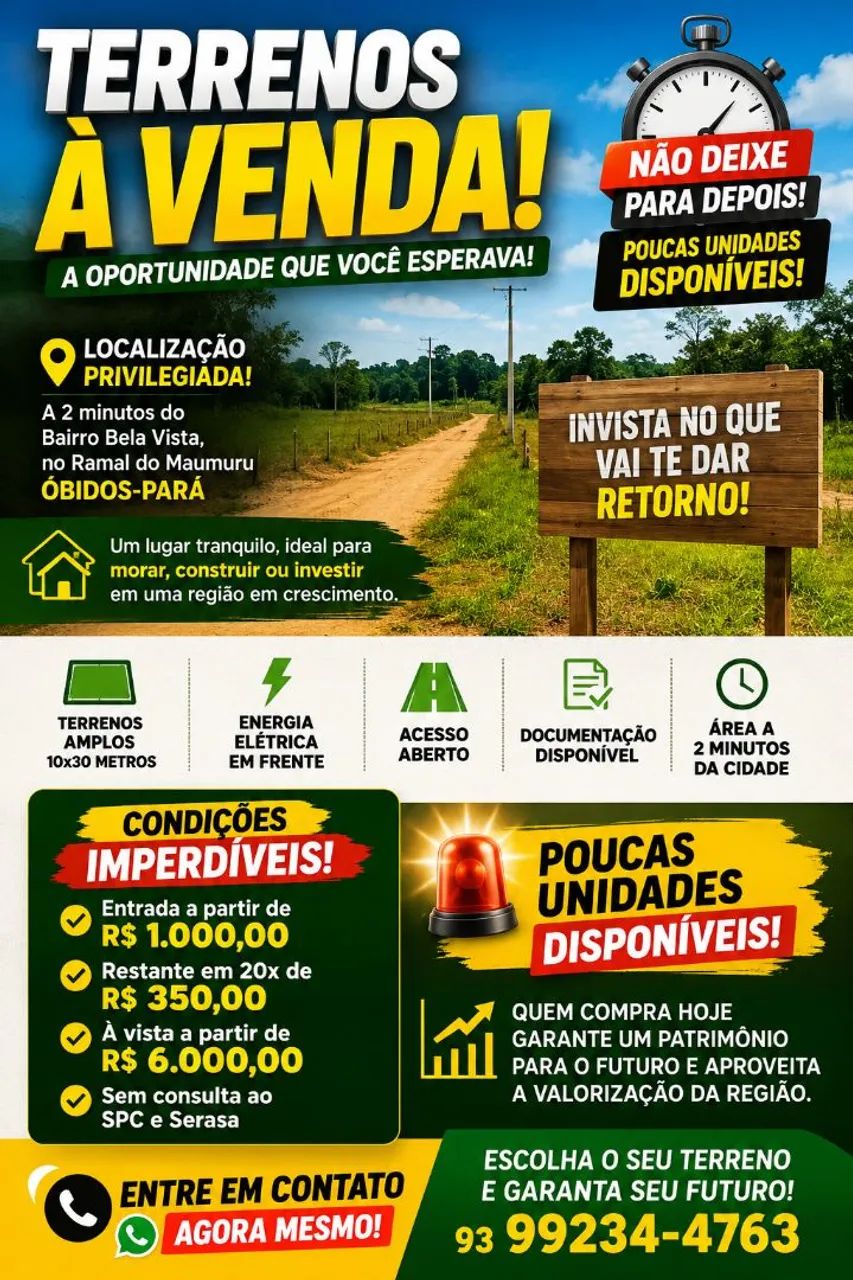 Terrenos em Óbidos-PA 