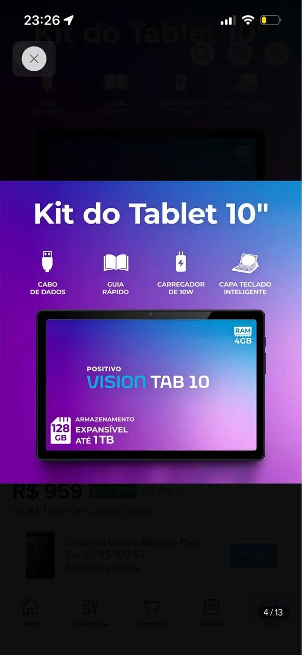 Tablet positivo 900 reais inteirasso  - Foto 2