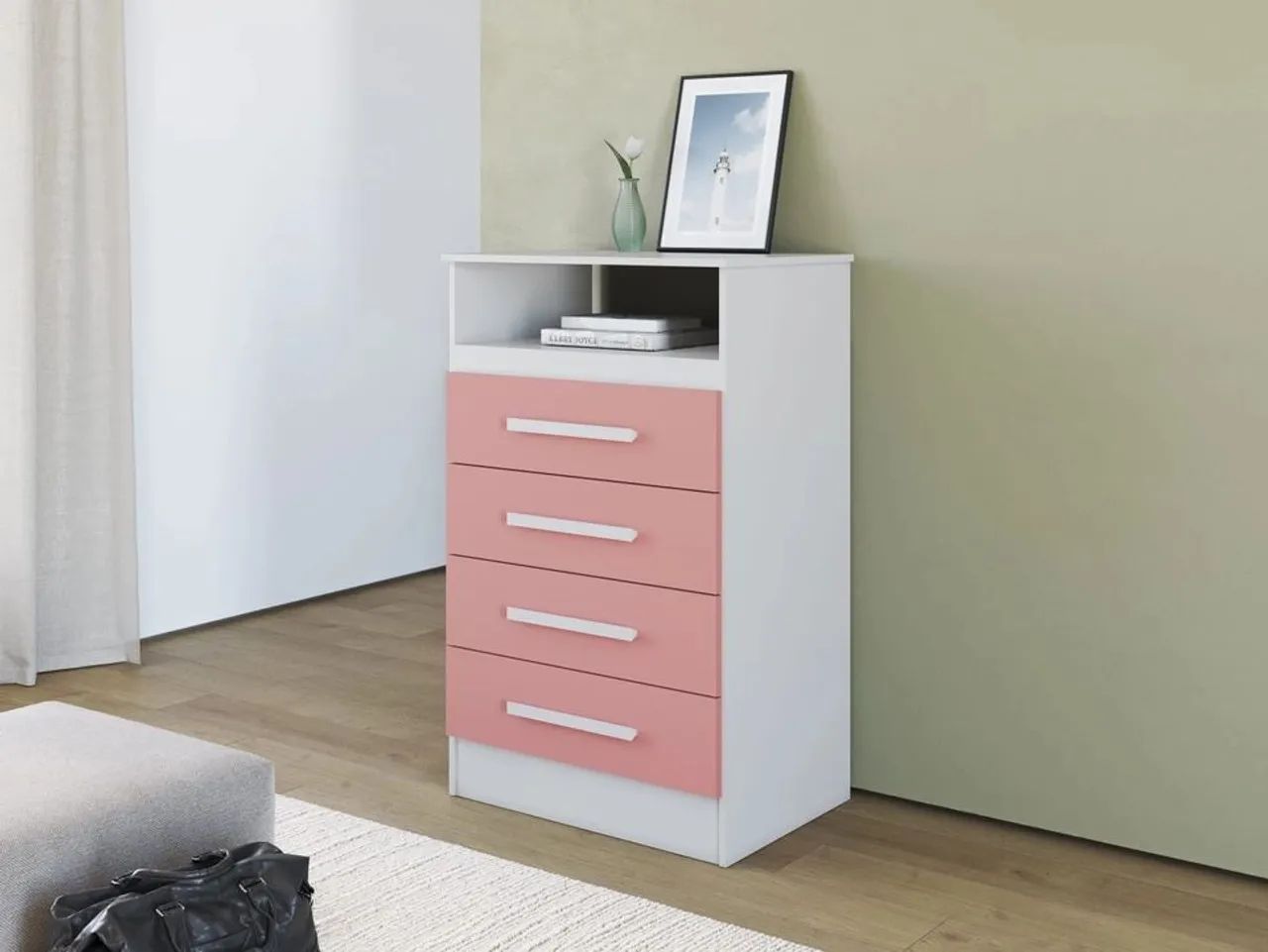 Comoda Jessica 100% Mdf 4 Gavetas entrega gratuita  - Foto 4