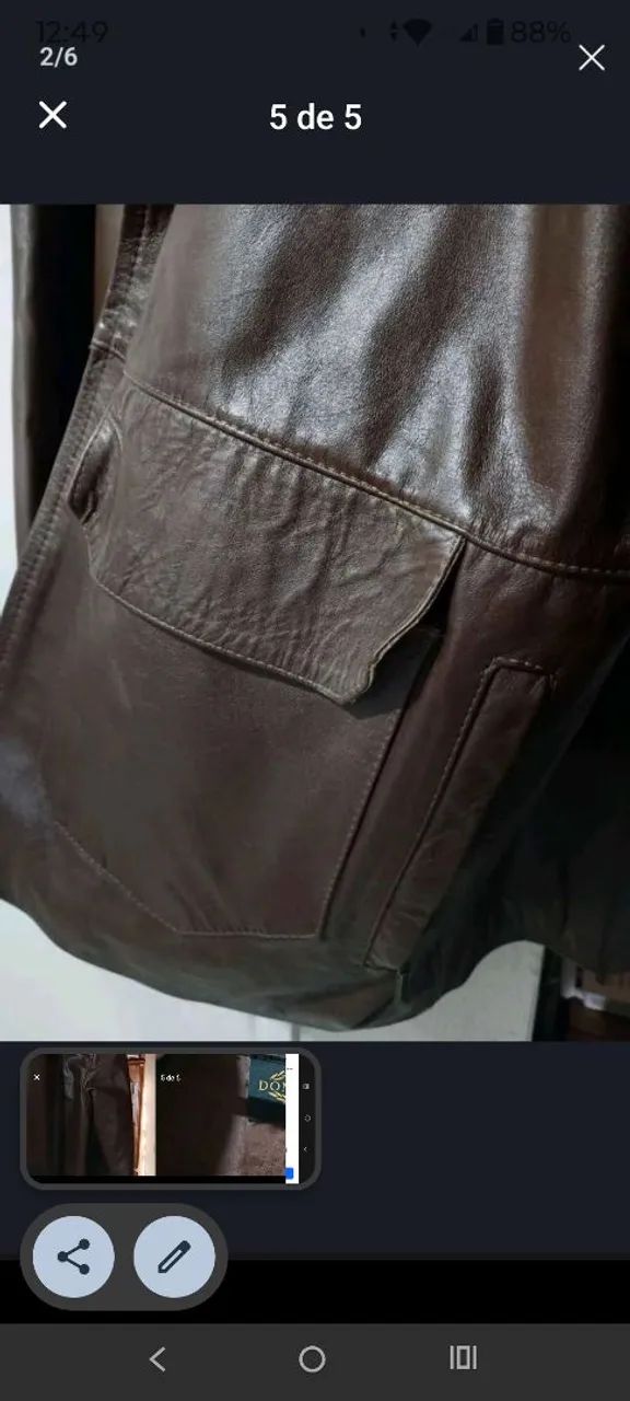 JAQUETA DE COURO ORIGINAL UNISEX - Foto 4
