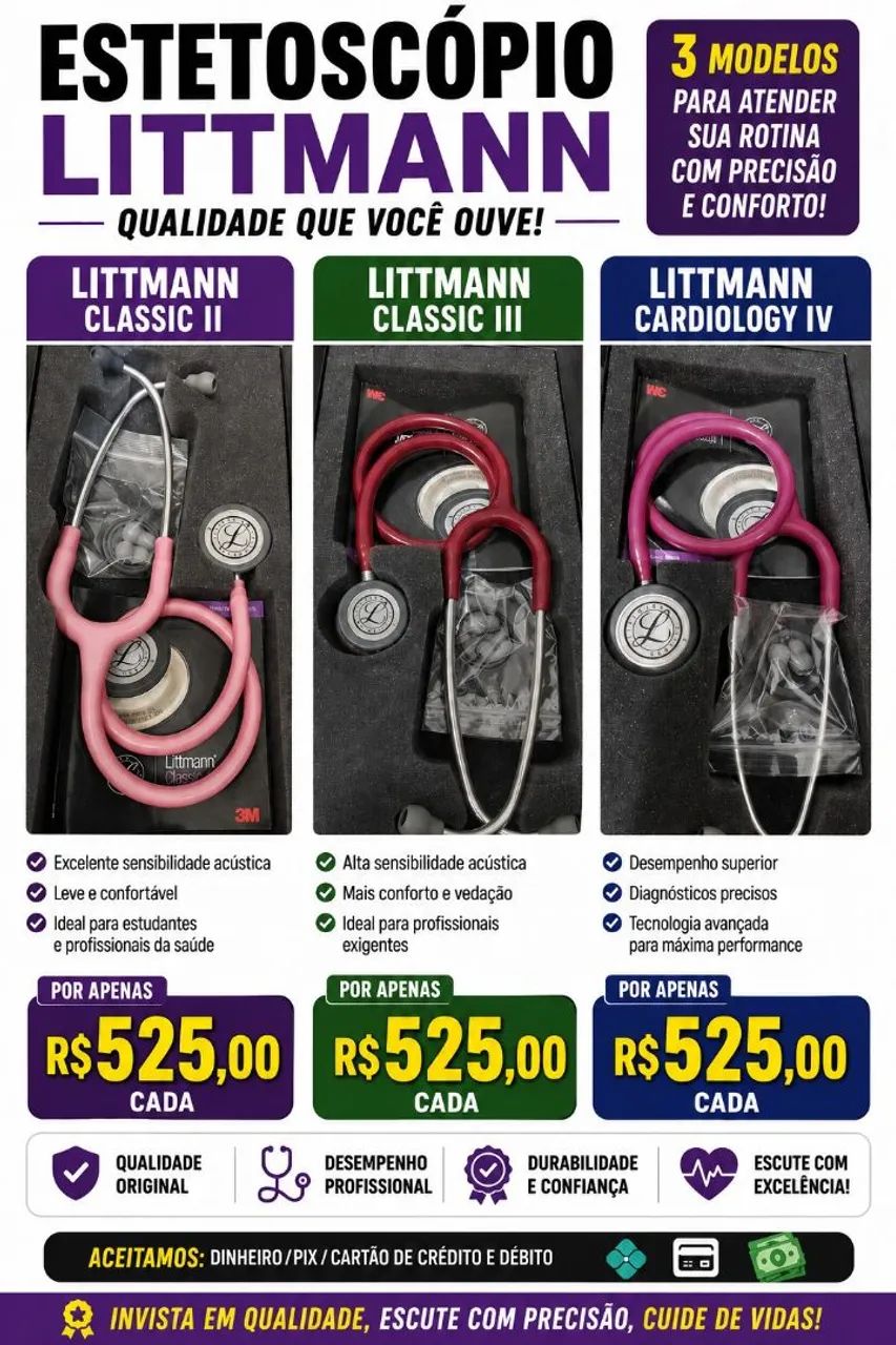 ESTETOSCÓPIO LITTMANN CLASSIC III 3M