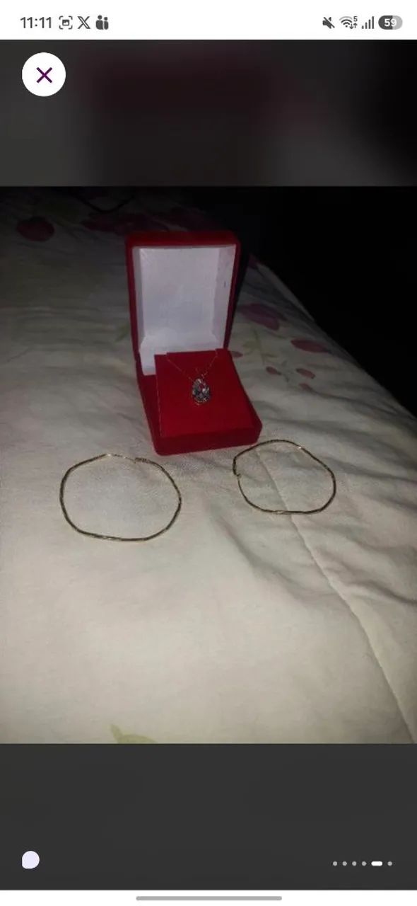 Conjunto de colar e brincos - Foto 3