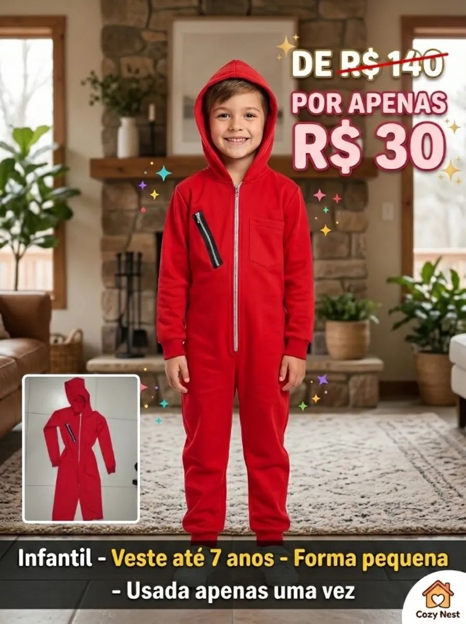 Macacão LA CASA DE PAPEL INFANTIL 