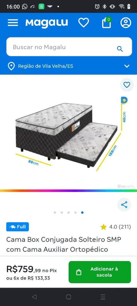 Cama box solteiro 