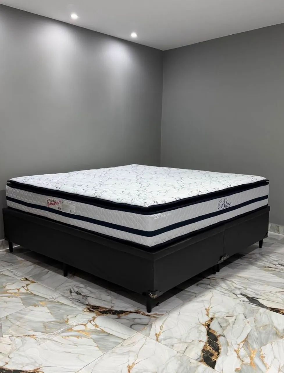 Cama Baú King bipartida Com Colchão Blue Molas ensacadas individualmente  - Foto 2