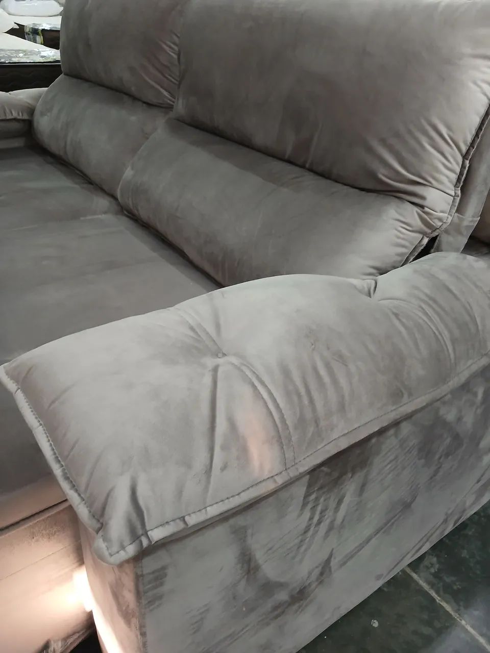 Sofa retrátil reclinável, pietra, 2,20, 18x sem juros  - Foto 3