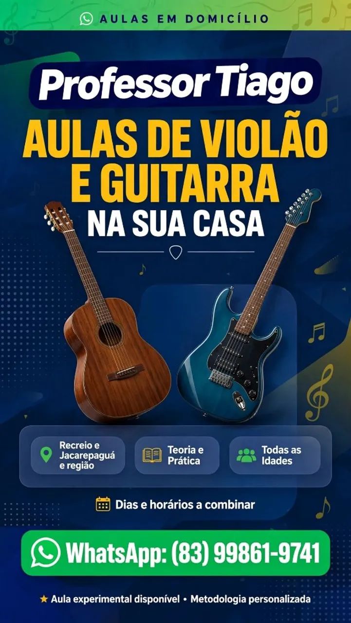 Aulas violão e Guitarra 