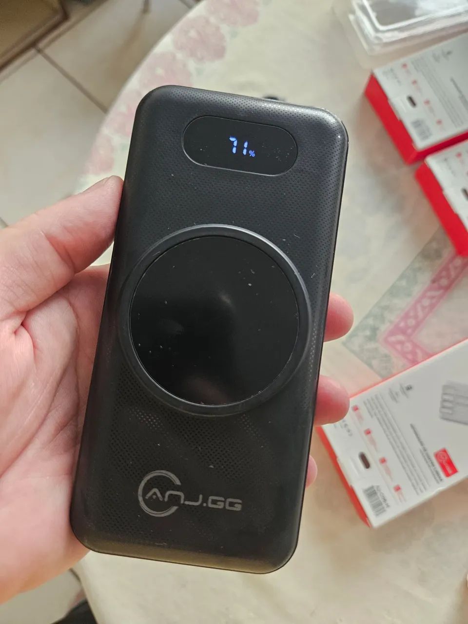 Power Bank por indução e com fio 10.000mAh (Novo) - Foto 5