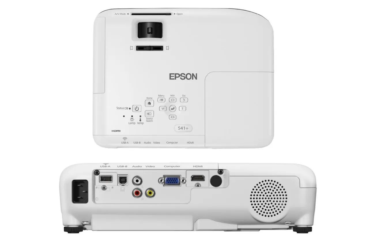 Projetor Epson PowerLite S41+ - Imagem Grande, Qualidade Profissional!