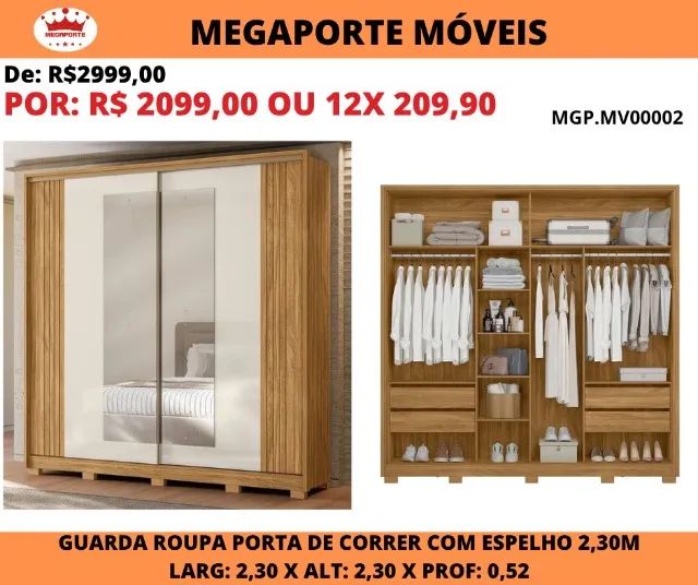 GUARDA ROUPA PORTAS DE CORRER 