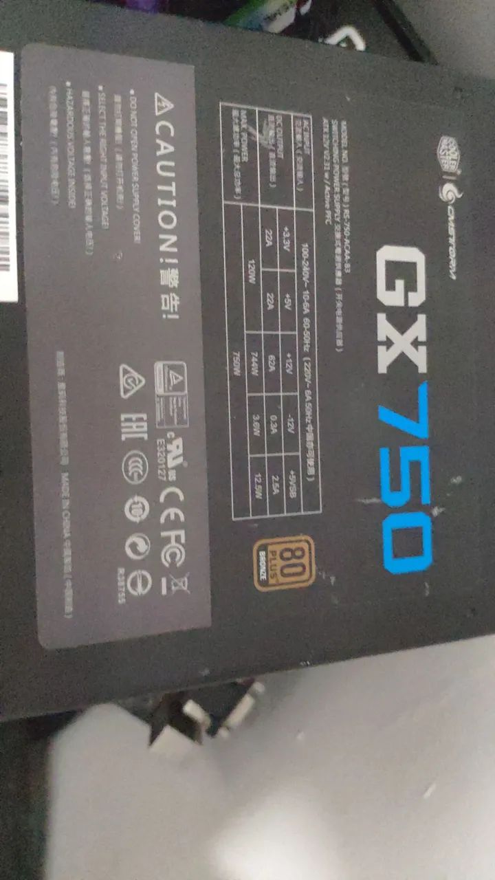 Fonte cooler master 750w