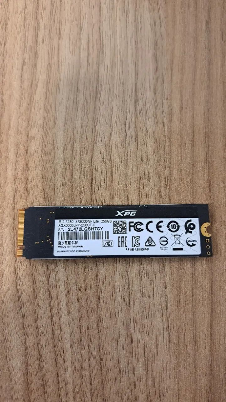 NVME  XPG 256gb