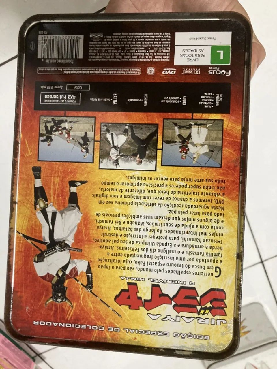 Jiraiya O Incrível Ninja Vol 1 LATA ORIGINAL 2009 Focus Filmes