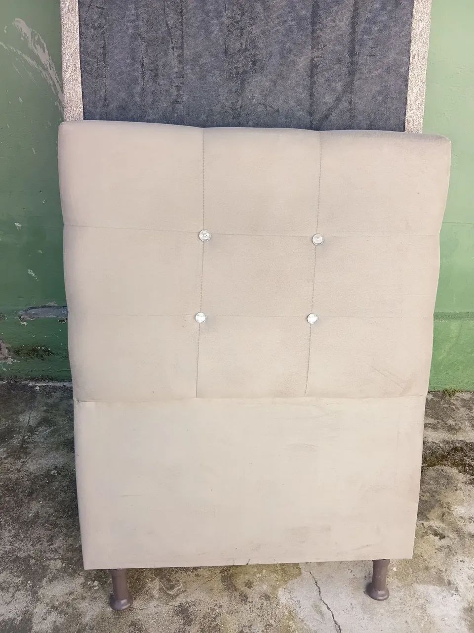 Base de cama box solteiro com cabeceira
