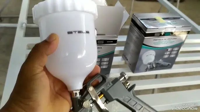 kit pistola de pintura hlpv titanium ou o modelo the blak tools  - Foto 3