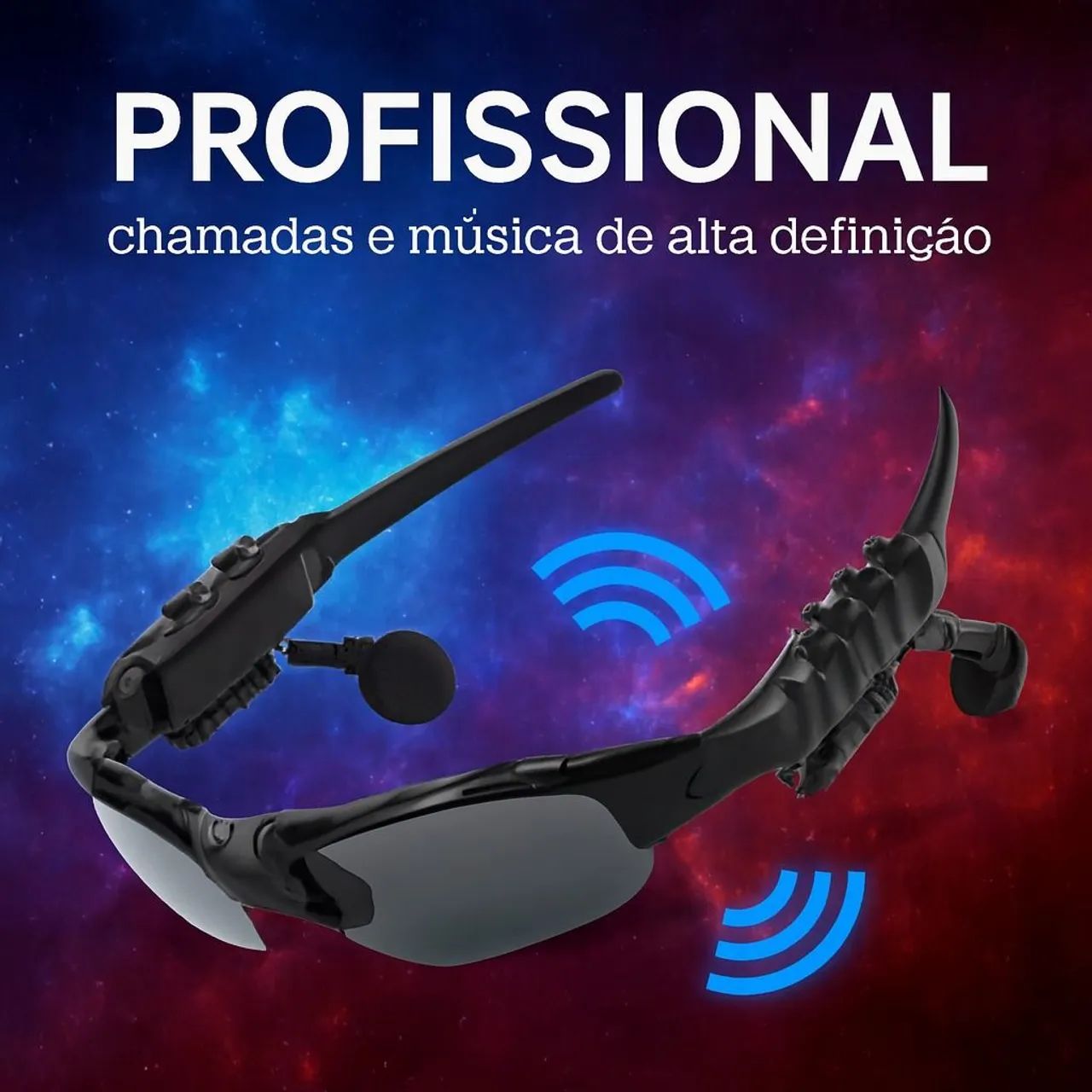Óculos de Sol Bluetooth com MP3, Microfone e Áudio - Foto 5