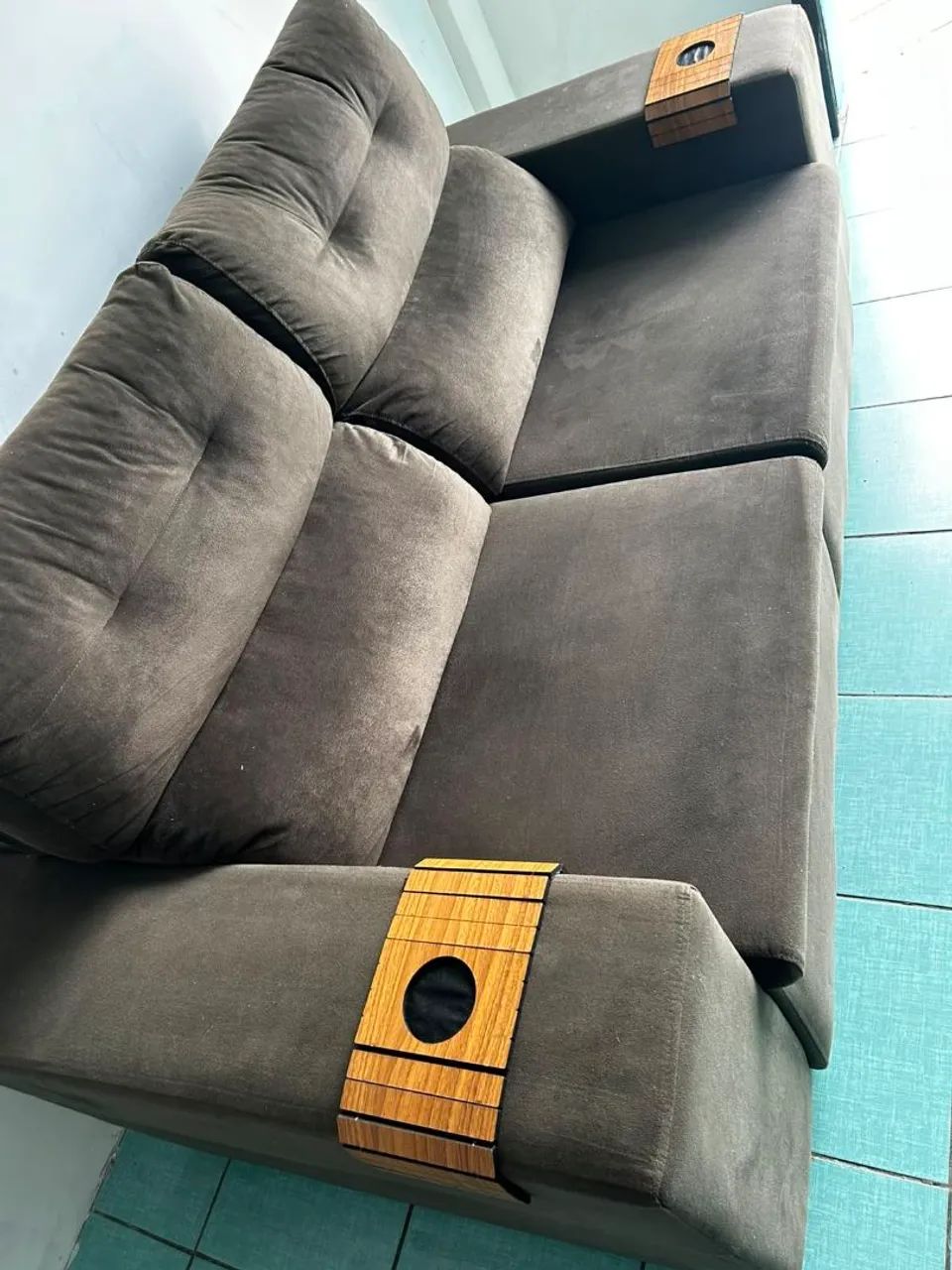 Sofá retrátil em Suede de luxo entregamos  - Foto 5