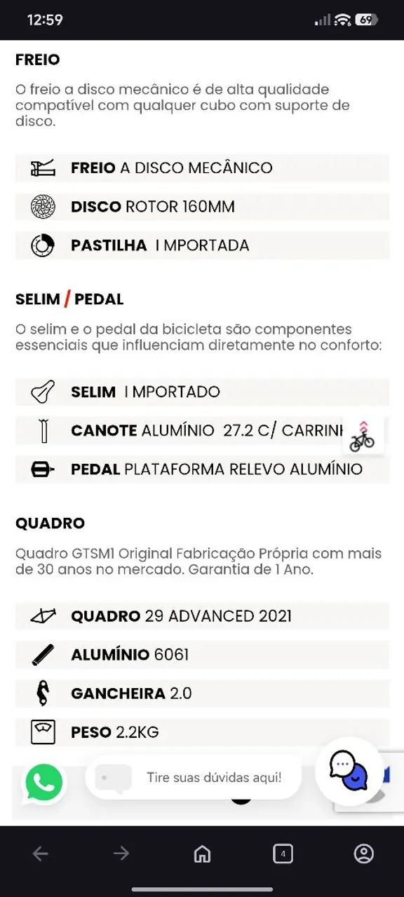 Bicicleta 29 GTS M1 Freio a Disco - Foto 4