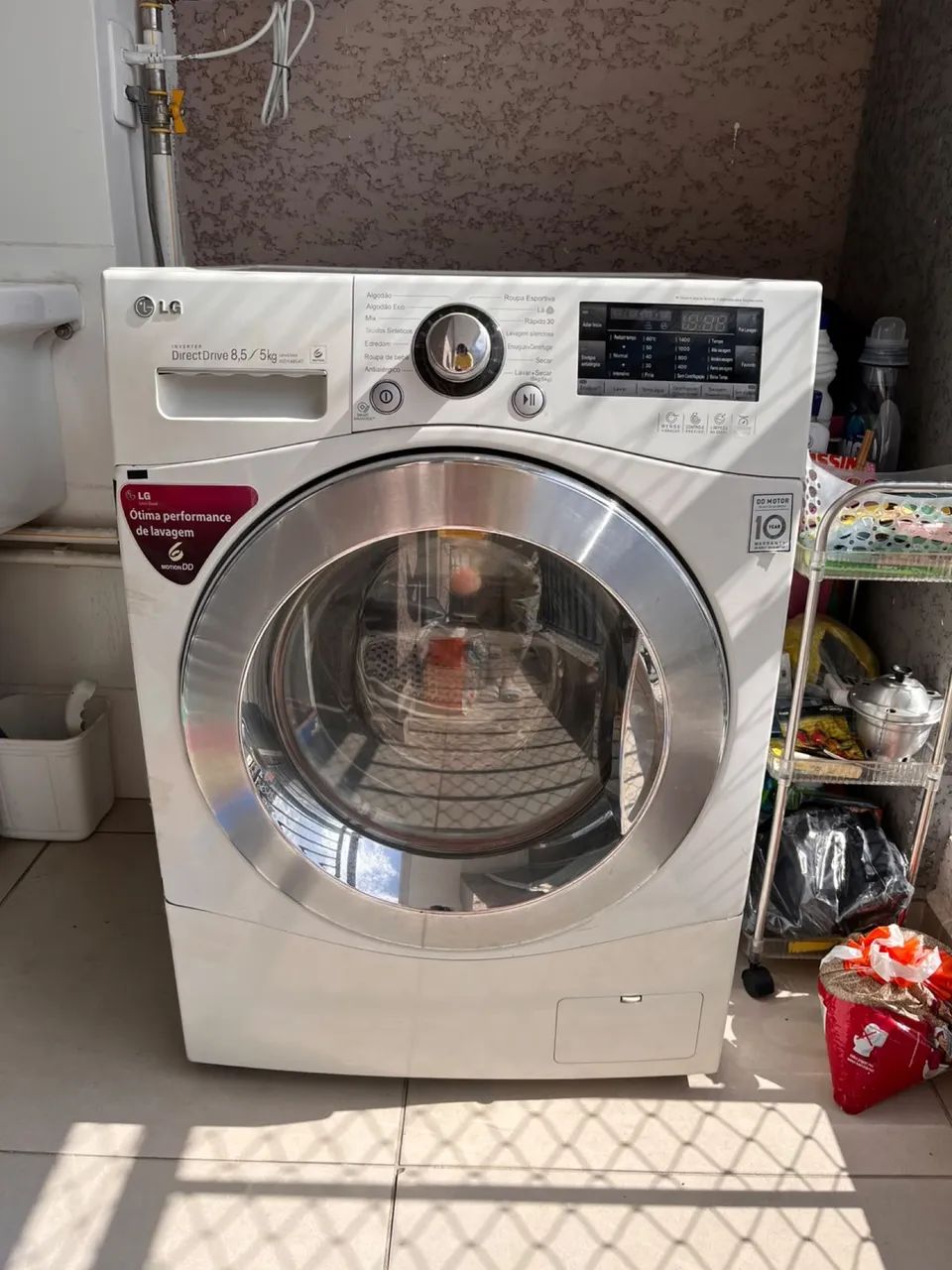 Lava e seca LG WD1485AT voltagem 127v com defeito