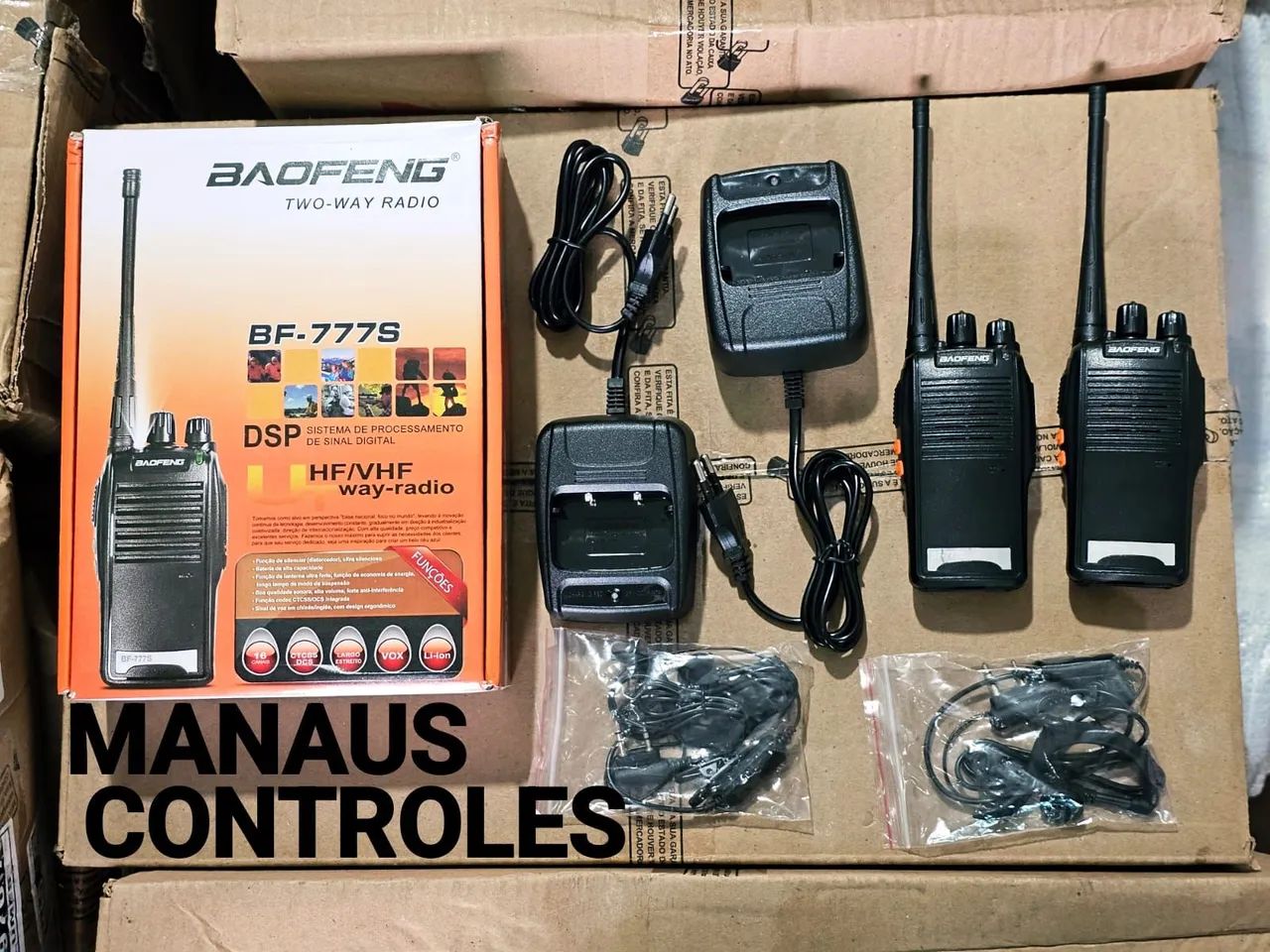 Par de rádio comunicador completo 