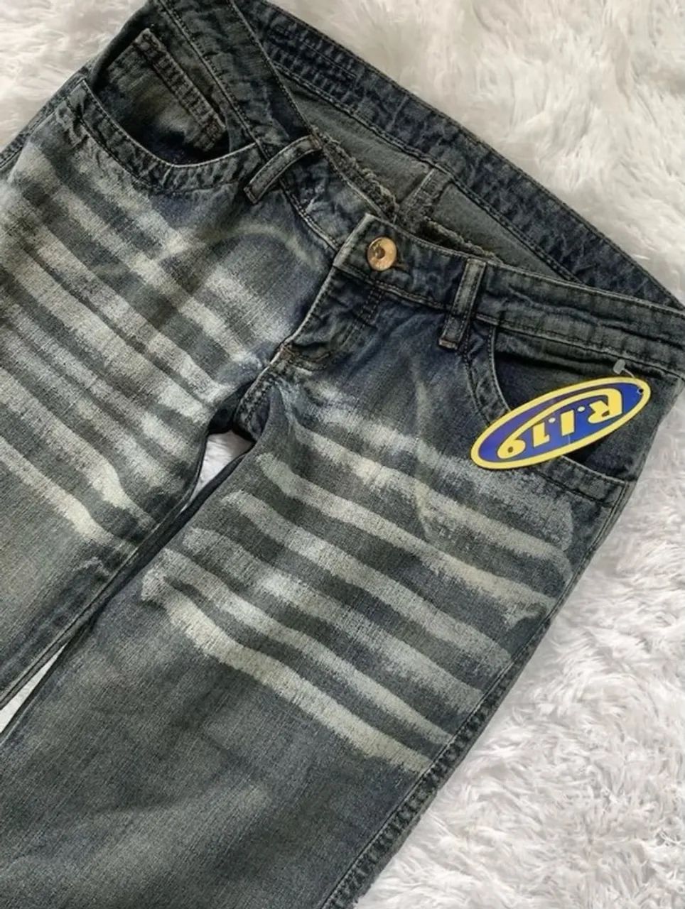 Calça jeans flare r.i.19 vintage 42 - Foto 3