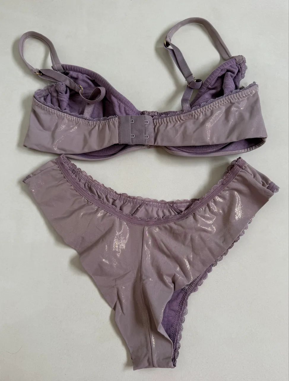 Lingerie Rosa com Dourado - Foto 2