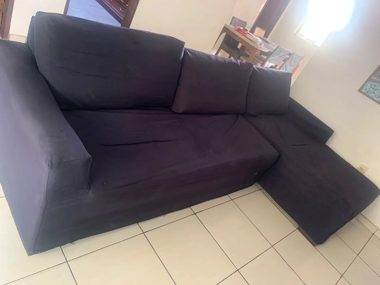 Sofá 3 lugares com Chaise- Confortável e Espaçoso  - Foto 4