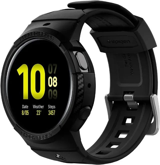 CAPA CASE SPIGEN RUGGED ARMOR PRO PARA SAMSUNG WATCH ACTIVE 2 44MM - Foto 3