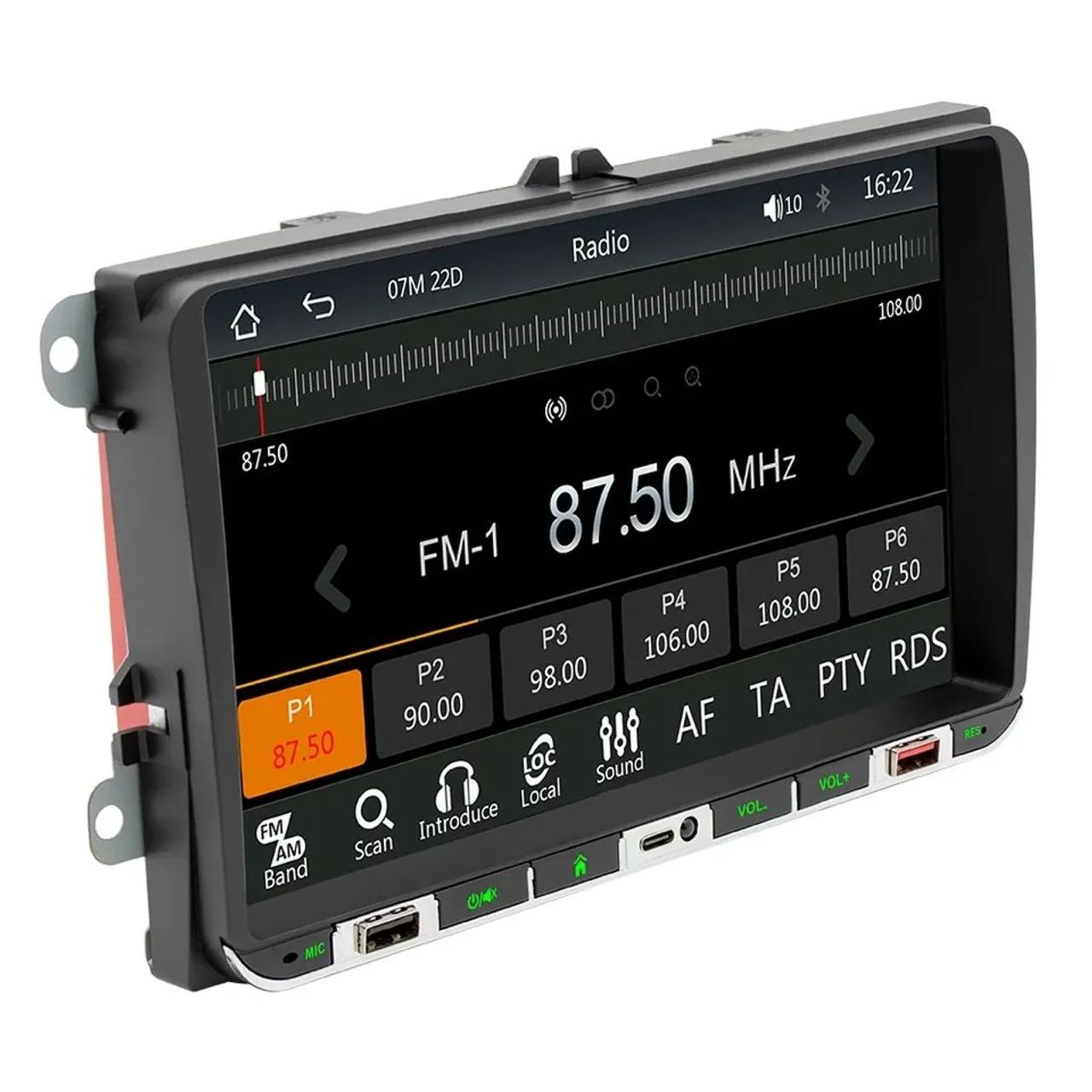 Central Multimídia Volkswagen 9" Bluetooth PhoneLink USB Type-C - Foto 4