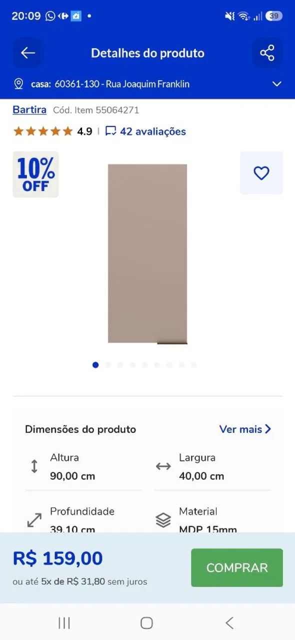 Armario Bartira -Novo na caixa - Foto 2