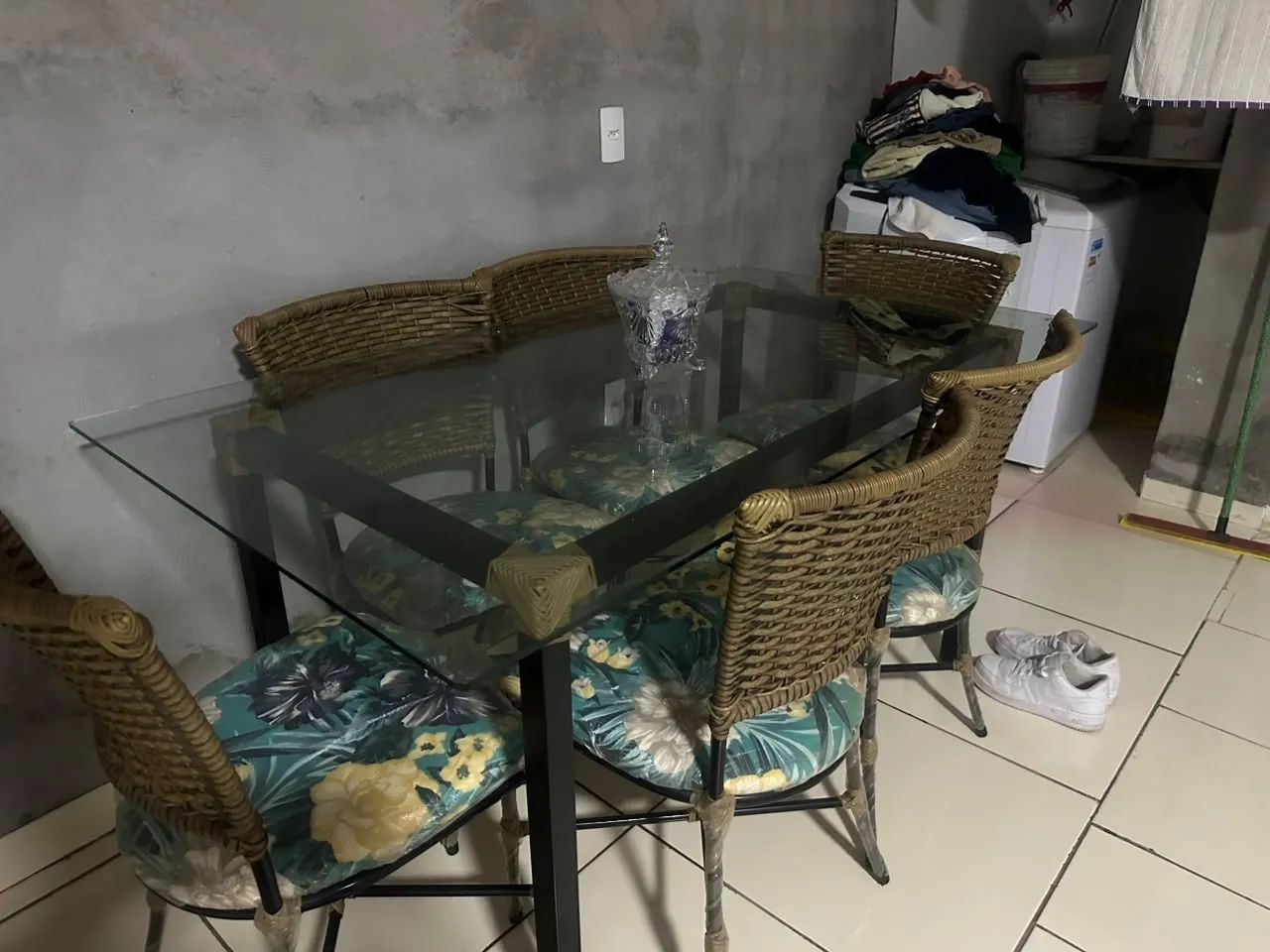 Mesa de vidro 6 cadeiras  - Foto 2