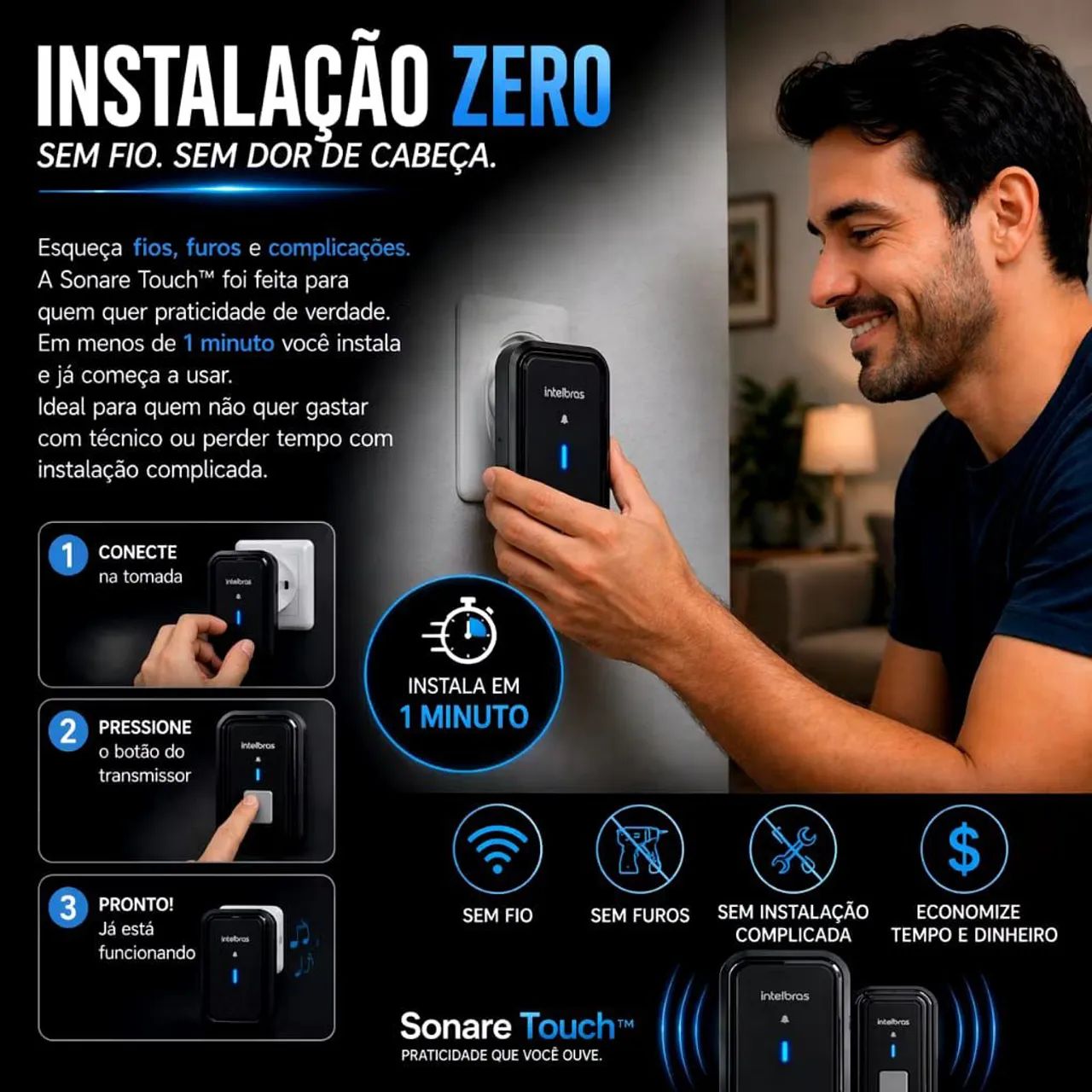 Companhia Sem Fio Intelbras Nova - Foto 4