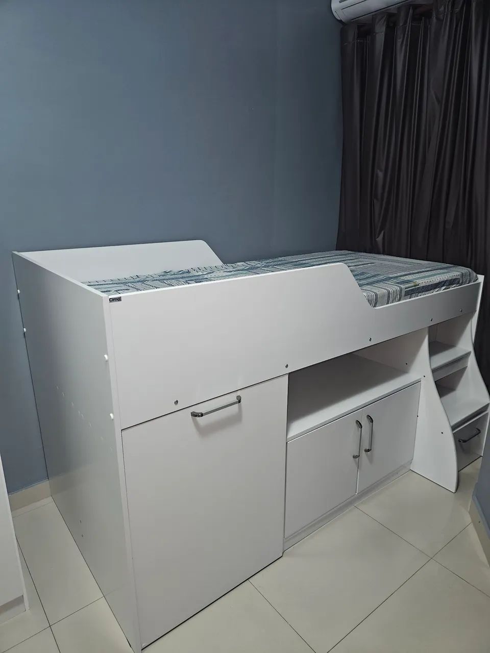 Cama Solteiro Multifuncional + Escrivaninha Retrátil 