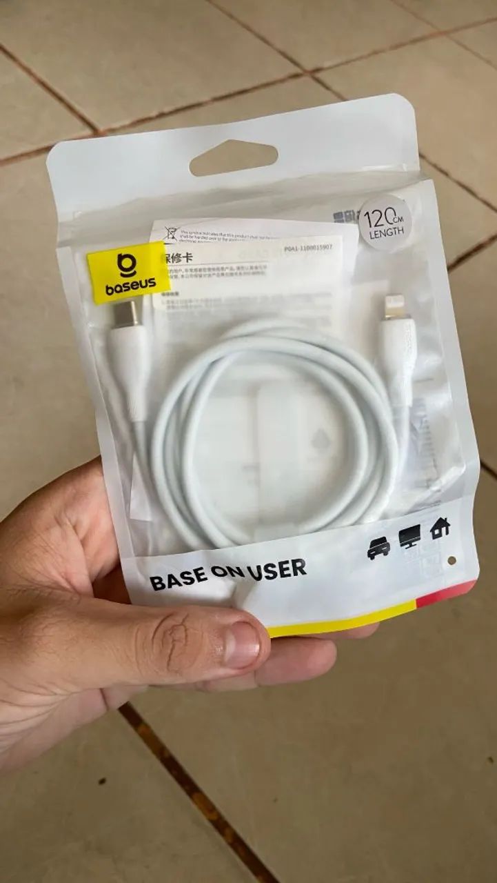 Cabo Lightning Para iPhone Baseus Pudding 20W - Foto 3