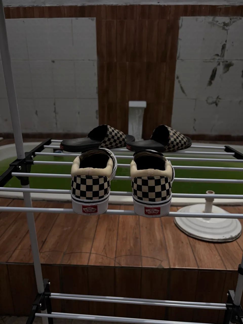 tênis vans skate slip-on black offwhite - Foto 4