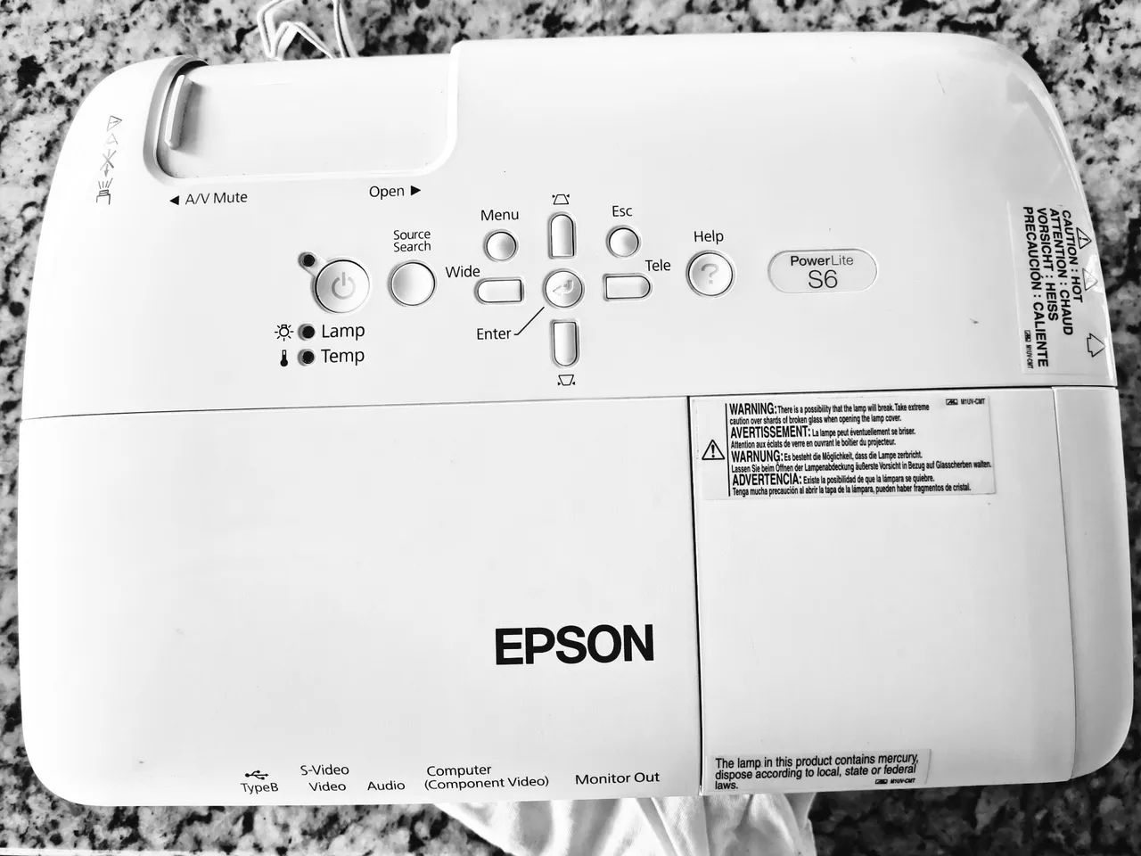 Projetor Epson Power lite S6 (09/2026)