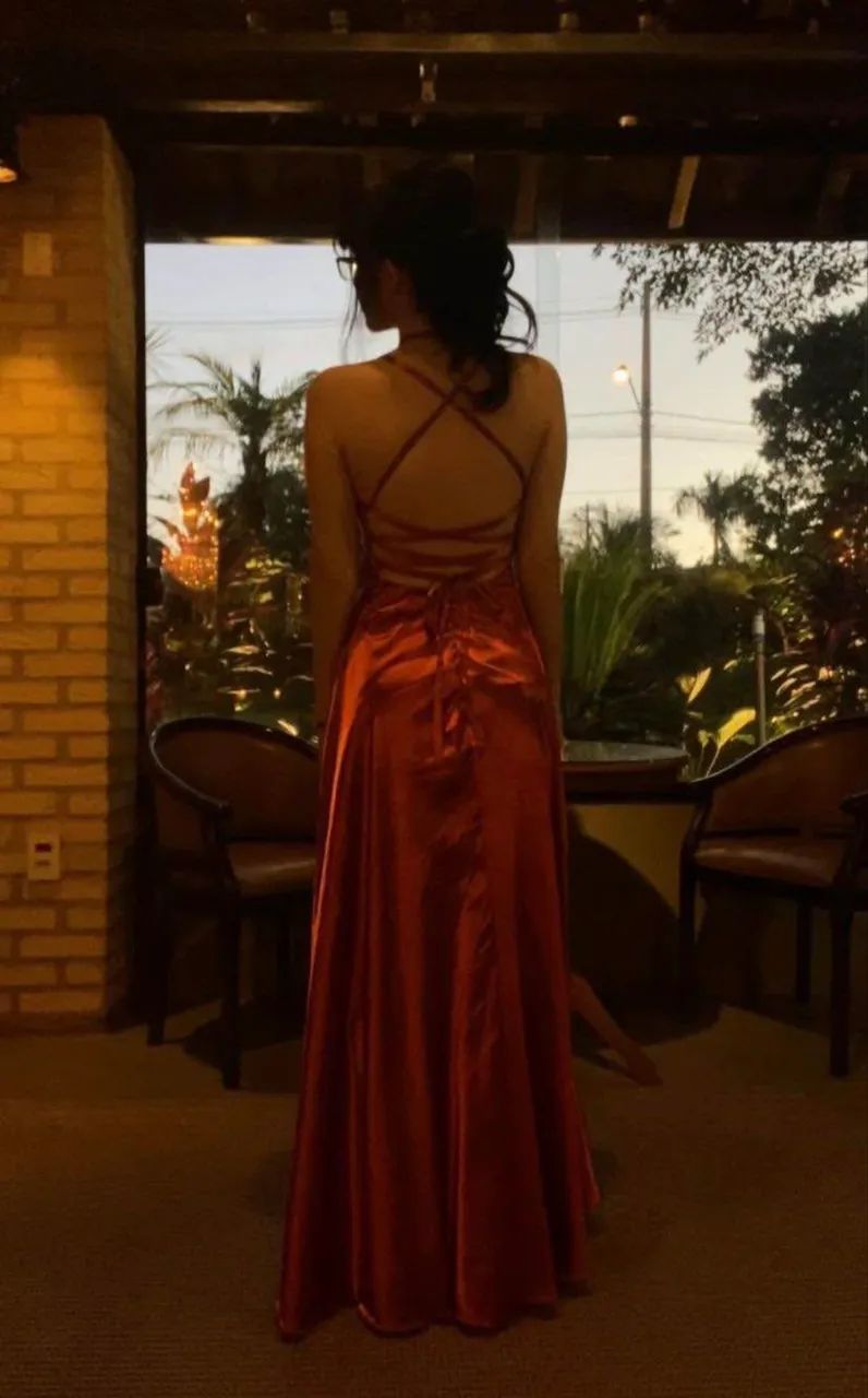 Vestido laranja/terracota - Foto 2