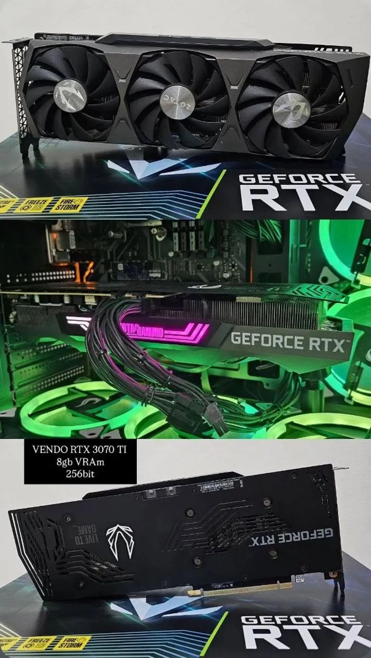 RTX 3070 TI ZOTAC 8GB - Placas de Vídeo - Nepomuceno 1503378409 | OLX