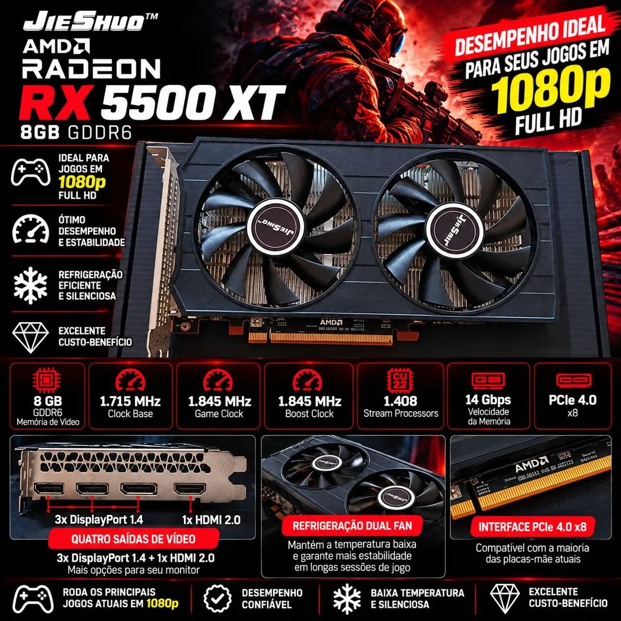 Rx 5500 XT 8gb Gddr6 