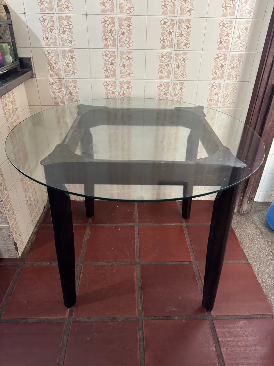 Mesa com tampo vidro 1,0x1,0  - Foto 4
