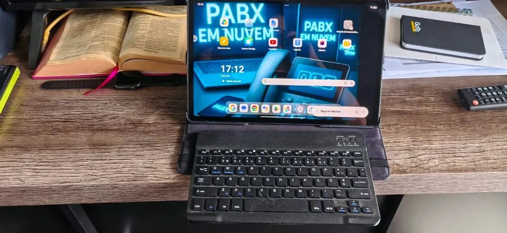 Tablet LENOVO P12 completo com película, capa em couro, teclado, mouse - Foto 2