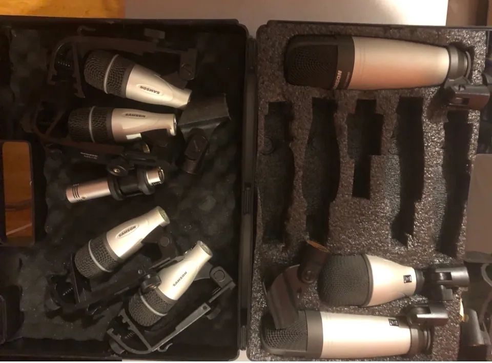 Kit de Bateria samson  8 mics unico oprtunidade 