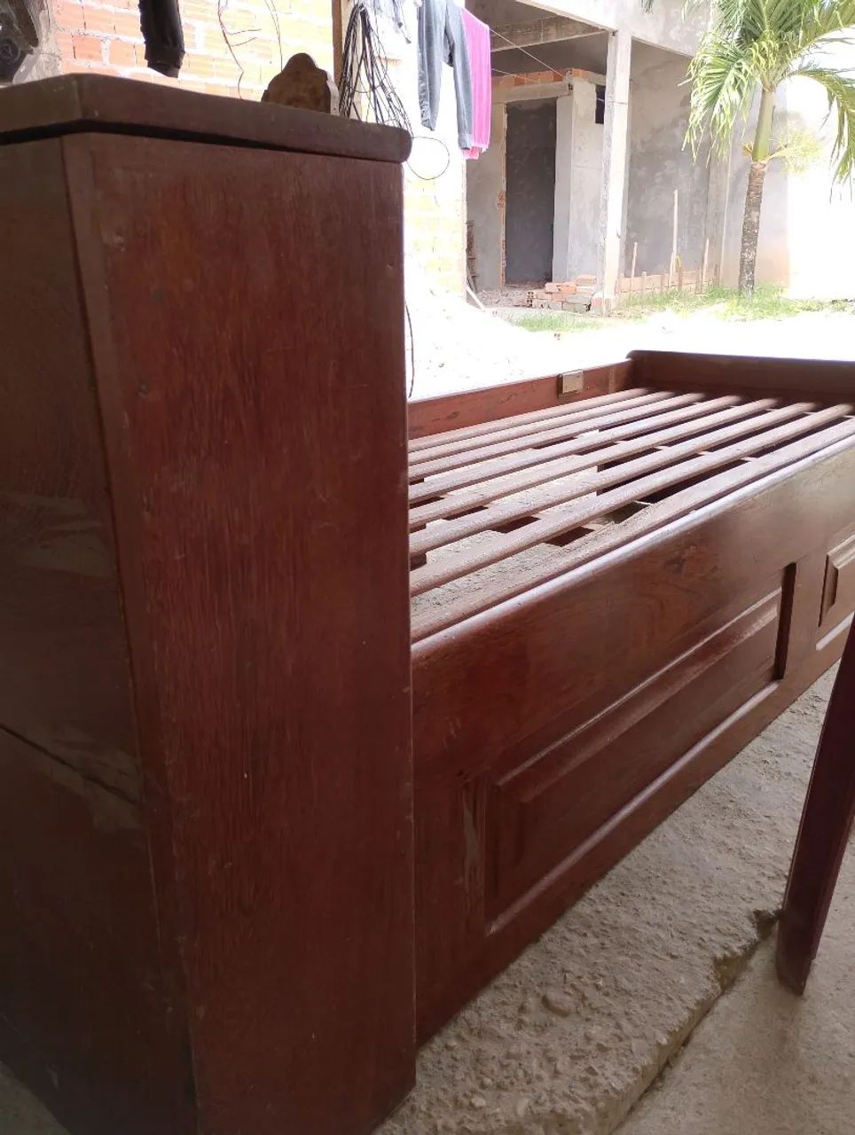 Cama de solteiro de Madeira de lei - Foto 2