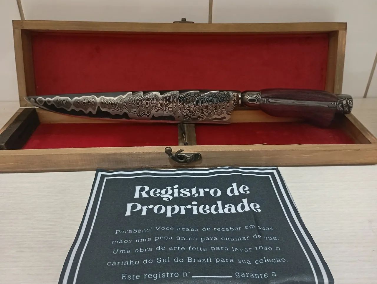 Faca, aço damasco  - Foto 3